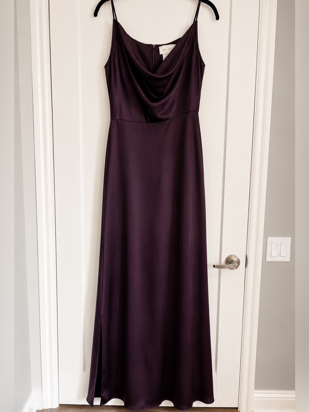 BHLDN Cali Cowl Neck Plum Maxi Dress Formal Evening Gown Size 14